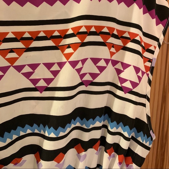 XL geometric print dress with pockets - Picture 5 of 5